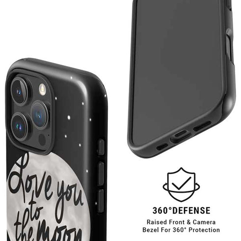 To The Moon And Back BW iPhone 16 Pro Magsafe Impact Case